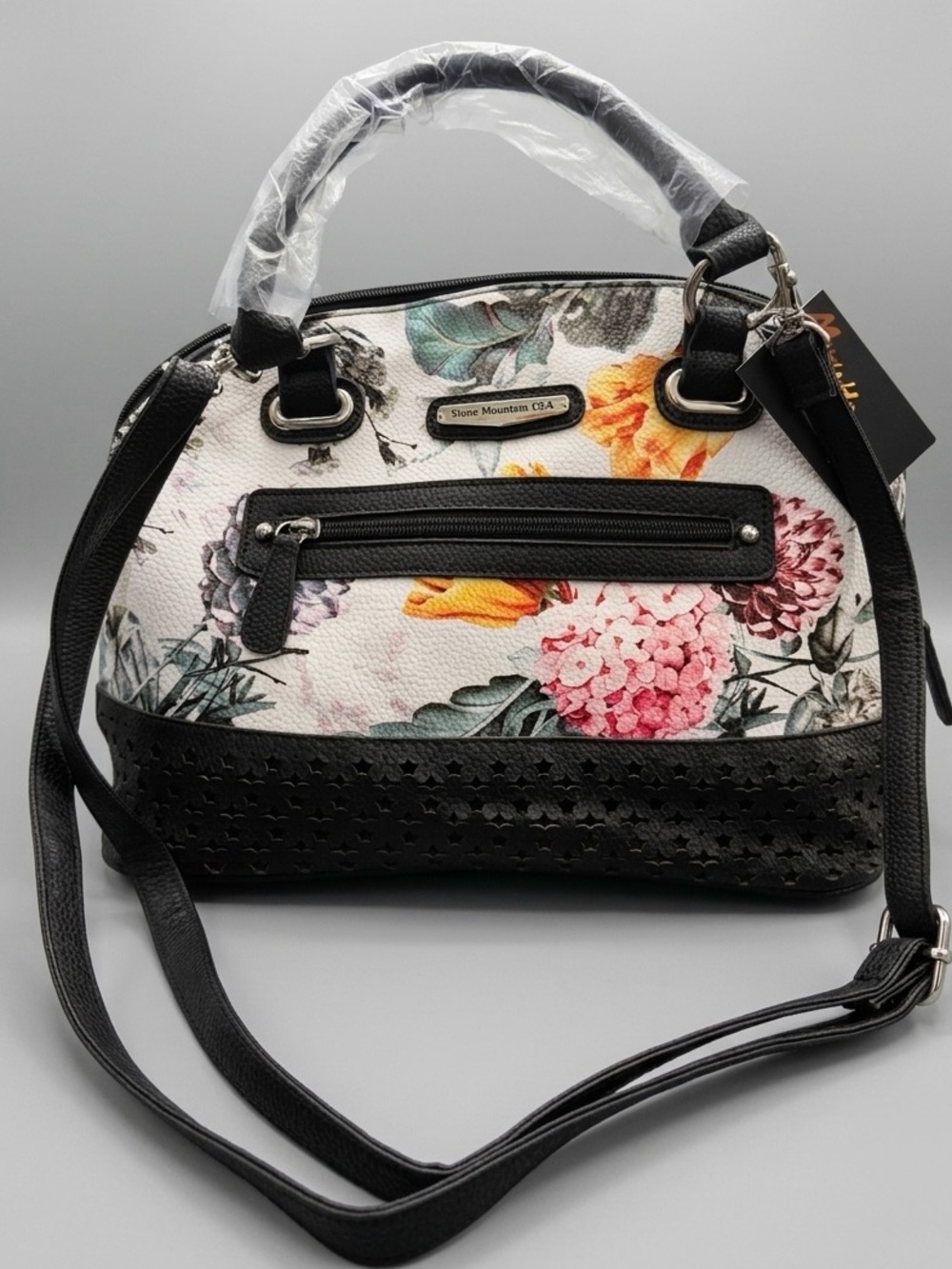 New Stone Mountain Floral Large Dome Satchel Handbag